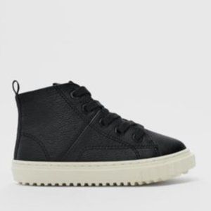 Zara Black Leather high-tops size 9